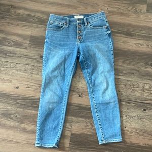 Madewell 28 petite jeans - 9” mid ride skinny crop